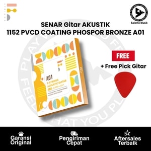 Senar Gitar Akustik F-Strings A01 Phosphor Bronze Winding Custom Light 11-52 Original + Free Pick Gitar