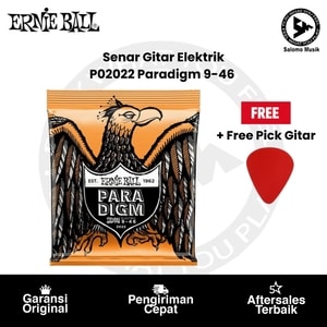 Senar Gitar Elektrik Ernie Ball P02022 Paradigm Hybrid Slinky 9-46 Original + Free Pick Gitar