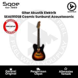 Gitar Akustik Elektrik Sqoe SEAE910SB Cosmic Sunburst Acoustasonic Series Original