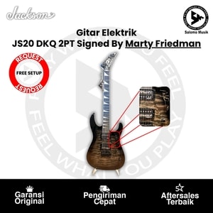 (EXCLUSIVE) Gitar Elektrik Jackson JS Series Dinky JS20 DKQ 2PT Signed By Marty Friedman Original