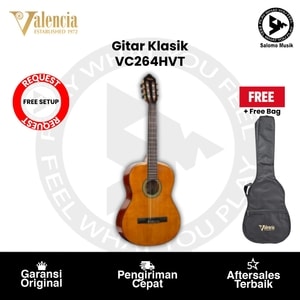 Gitar Klasik Valencia VC264HVT 4/4 Hybrid Neck + Free Bag