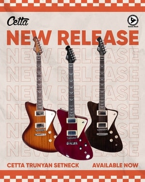 Gitar Elektrik Cetta Trunyan Set Neck Series Varian Warna Original