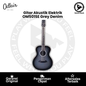 Gitar Akustik Elektrik Odlair OM501SE Dreadnought Denim Series Grey Denim