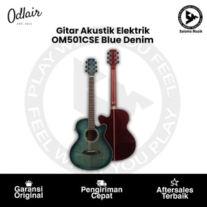 Gitar Akustik Elektrik Odlair OM501CSE Cutaway Denim Series Blue Denim