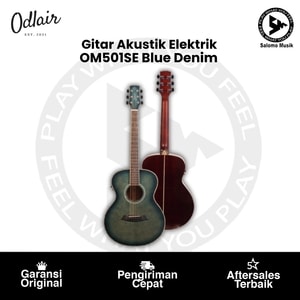Gitar Akustik Elektrik Odlair OM501SE Dreadnought Denim Series Blue Denim