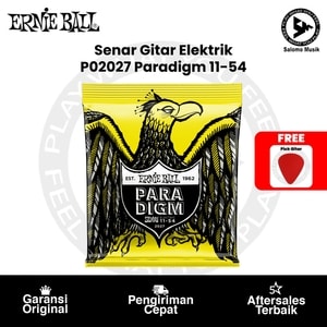 Senar Gitar Elektrik Ernie Ball P02027 Paradigm Beefy Slinky Electric Guitar Strings 11-54 + Free Pick Gitar