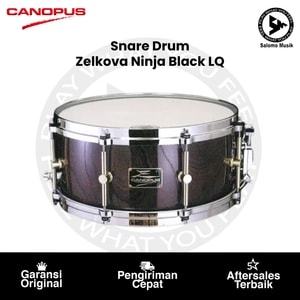 Snare Drum Canopus Zelkova Snare Drum Ninja Black Lacquer
