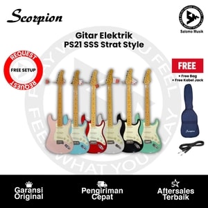 Gitar Elektrik Scorpion Premium PS21 Varian Warna Original