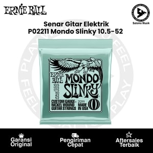 Senar Gitar Elektrik Ernie Ball P02211 Mondo Slinky Nickel Wound 10.5-52 Original