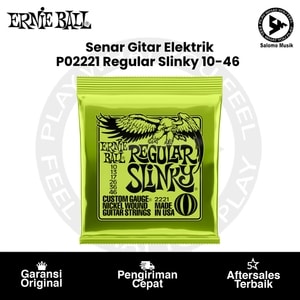 Senar Gitar Elektrik Ernie Ball P02221 Regular Slinky Nickel Wound 10-46 Original