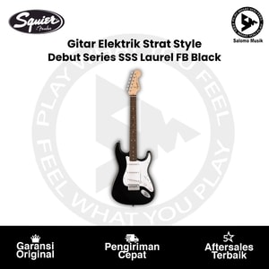 Gitar Elektrik Squier Debut Series Strat Style SSS Black