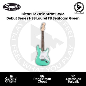 Gitar Elektrik Squier Debut Series Strat Style HSS Seafoam Green