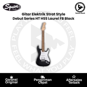 Gitar Elektrik Squier Debut Series Strat Style HT HSS Laurel FB Black