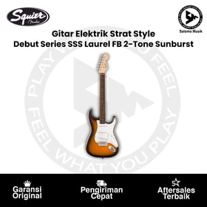 Gitar Elektrik Squier Debut Series Strat Style SSS 2-Tone Sunburst