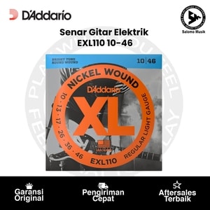 Senar Gitar Elektrik D'Addario EXL110 Nickel Wound Regular Light 10-46 Original