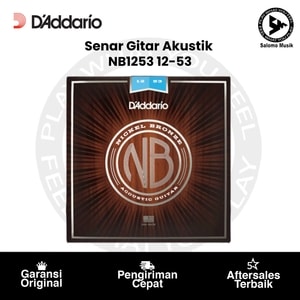 Senar Gitar Akustik D'Addario NB1253 Nickel Bronze Regular Light 12-53 Original