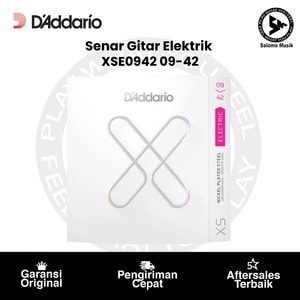 Senar Gitar Elektrik D'Addario XSE0942 Nickel-plated Steel Coated Super Light 09-42 Original