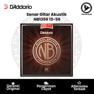 Senar Gitar Akustik D'Addario NB1356 Nickel Bronze Medium 13-56 Original