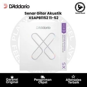 Senar Gitar Akustik D'Addario XSAPB1152 Phosphor Bronze Custom Light 11-52 Original