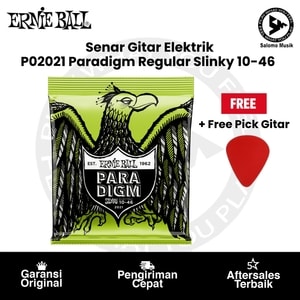 Senar Gitar Elektrik Ernie Ball P02021 Paradigm Regular Slinky 10-46 Original + Free Pick Gitar