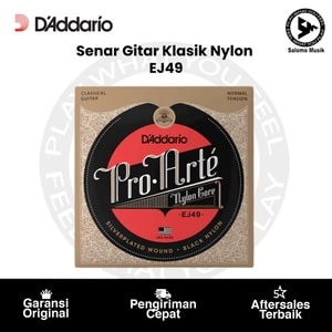 Senar Gitar Klasik Nylon D'Addario EJ49 Pro-Arte Black Normal Tension Original