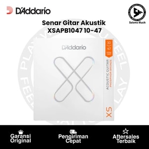 Senar Gitar Akustik D'Addario XSAPB1047 Phosphor Bronze Extra Light 10-47 Original