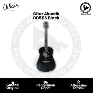 Gitar Akustik Odlair OD511S Top Solid Rocking Brown Black
