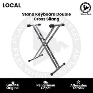Stand Keyboard Double LOKAL Cross Silang