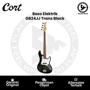 Gitar Bass Elektrik Cort GB24JJ Trans Black