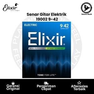 Senar Gitar Elektrik Elixir 19002 Optiweb Super Light 09-42 Original