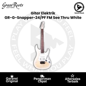 Gitar Elektrik Grass Roots GR-G-Snapper-24/PF Flame Maple by ESP See Thru White
