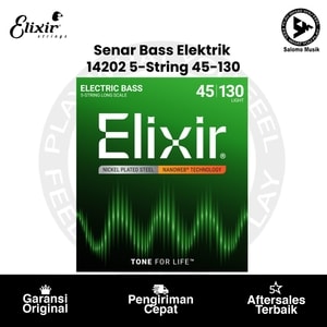 Senar Bass Elektrik Elixir 14202 5-String Nanoweb Light Long Scale 45-130