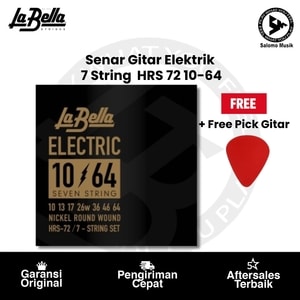Senar Gitar Elektrik 7 String La Bella HRS 72 10-64 + Free Pick Gitar