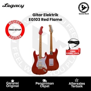 Gitar Elektrik Legacy EG103 Red Flame Gold Edition + Free Request Set Up