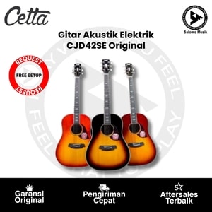 Gitar Akustik Elektrik Cetta CJD42SE Original Varian Warna + Free Setting