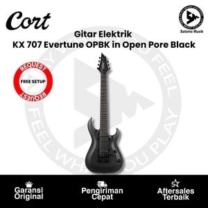 Gitar Elektrik Cort KX 707 Evertune OPBK in Open Pore Black + Free Setting