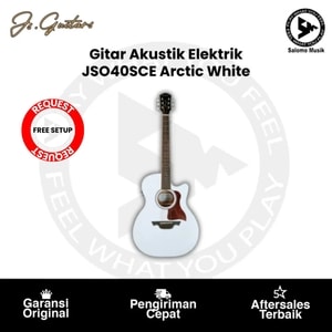 Gitar Akustik Elektrik JS Guitars JSO40SCE Arctic White
