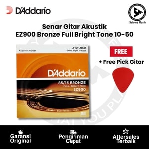 Senar Gitar Akustik D'addario EZ900 Bronze Full Bright Tone 10-50