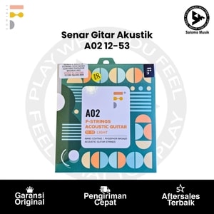 Senar Gitar Akustik F-Strings A02 Phosphor Bronze Winding Light 12-53 Original
