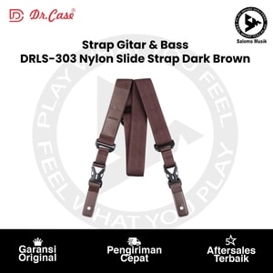 Strap Gitar & Bass Dr. Case DRLS-303 Nylon Slide Strap Dark Brown