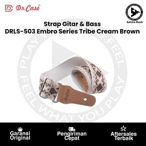 Strap Gitar & Bass Dr. Case DRLS-503 Embro Series Tribe Cream Brown