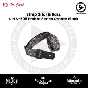 Strap Gitar & Bass Dr. Case DRLS-505 Embro Series Ornate Black