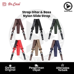 Strap Gitar & Bass Dr. Case Nylon Slide Strap Varian Warna Original
