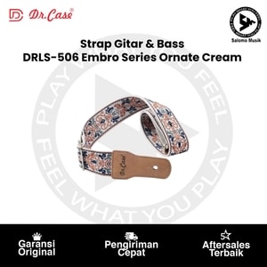 Strap Gitar & Bass Dr. Case DRLS-506 Embro Series Ornate Brown