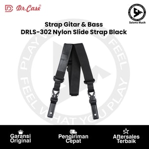 Strap Gitar & Bass Dr. Case DRLS-302 Nylon Slide Strap Black