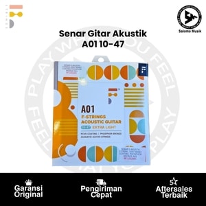 Senar Gitar Akustik F-Strings A01 Phosphor Bronze Winding Extra Light 10-47 Original