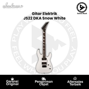 Gitar Elektrik Jackson JS22 DKA JS Series Dinky Arch Top Amaranth FB Snow White