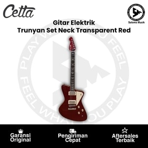 Gitar Elektrik Cetta Trunyan Set Neck Series Transparent Red