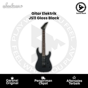 Gitar Elektrik Jackson JS11 JS Series Dinky Amaranth FB Gloss Black