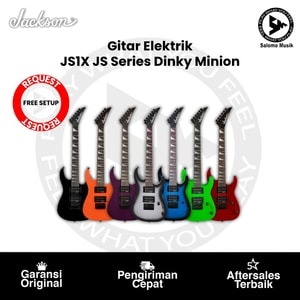 Gitar Elektrik Jackson JS1X JS Series Dinky Minion Amaranth FB Varian Warna Original
